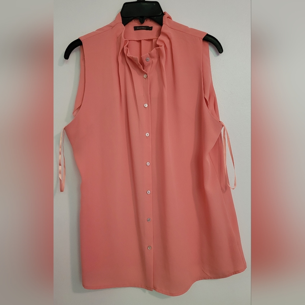 Size L - orange coral, stylish top
